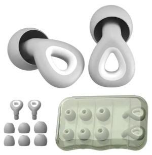 Silicone noise-cancelling sleep earplugs