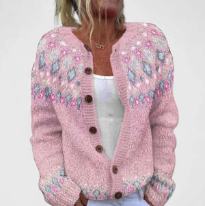 Polyester Women's Printed Cardigan Jacket