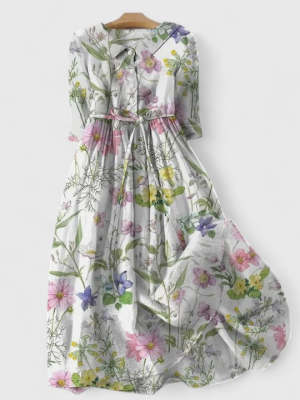 A casual and fashionable polyester dress for women