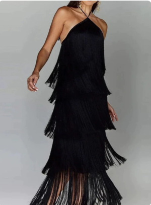 Vestido sem costas das mulheres de poliéster