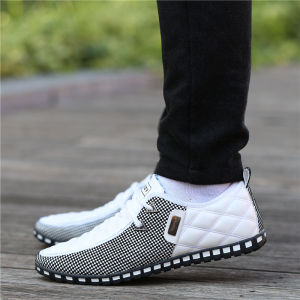 New Soft Leather Summer Leather Shoes Men's British round Toe All Matching Black Shoes New Trendy Sneakers Youth Casual Shoes